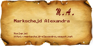 Markschejd Alexandra névjegykártya
